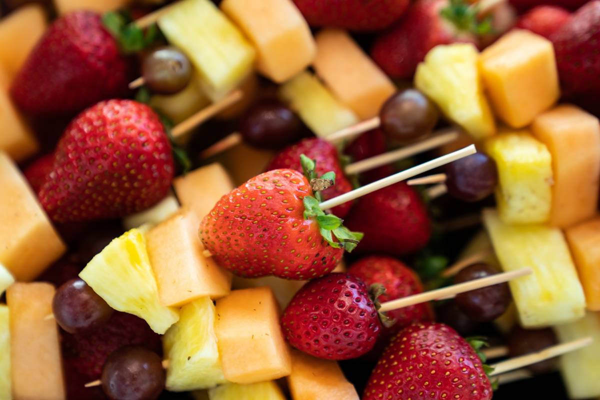 assorted fruit kebabs