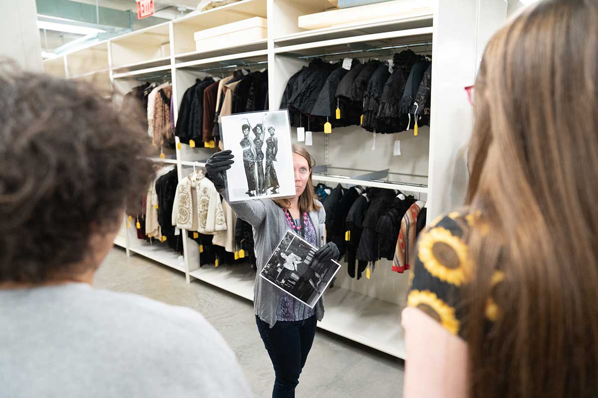 Aquinas students at the Grand Rapids Community Archives and Research Center