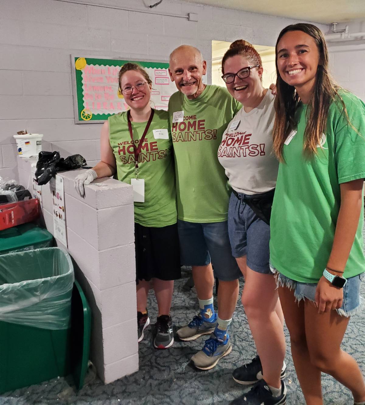 Green Crew helping with trash sorting